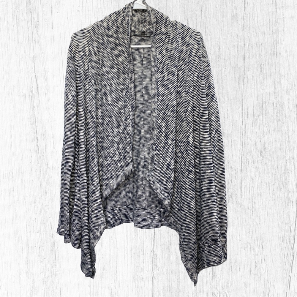 Retro-ology Open Cardigan Raw Edge Asymmet…